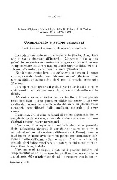 Giornale di batteriologia e immunologia bollettino clinico ed amministrativo dell'Ospedale Maria Vittoria