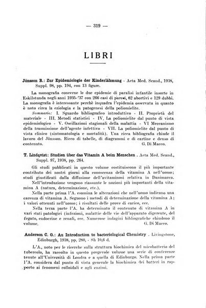 Giornale di batteriologia e immunologia bollettino clinico ed amministrativo dell'Ospedale Maria Vittoria