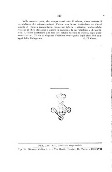 Giornale di batteriologia e immunologia bollettino clinico ed amministrativo dell'Ospedale Maria Vittoria