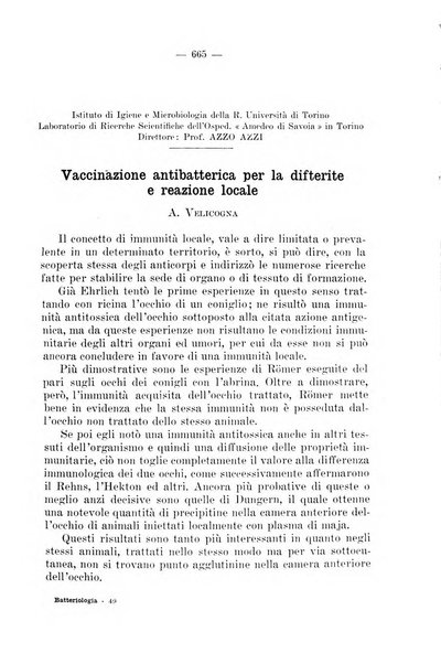 Giornale di batteriologia e immunologia bollettino clinico ed amministrativo dell'Ospedale Maria Vittoria