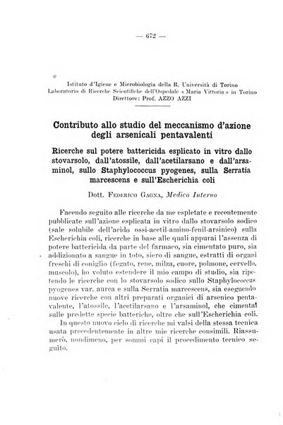 Giornale di batteriologia e immunologia bollettino clinico ed amministrativo dell'Ospedale Maria Vittoria