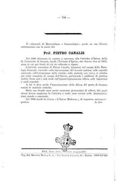 Giornale di batteriologia e immunologia bollettino clinico ed amministrativo dell'Ospedale Maria Vittoria