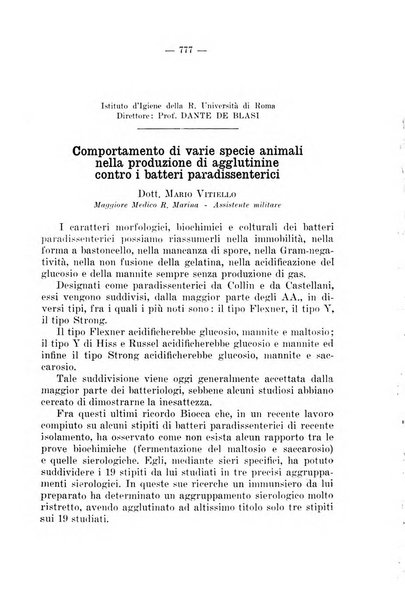 Giornale di batteriologia e immunologia bollettino clinico ed amministrativo dell'Ospedale Maria Vittoria