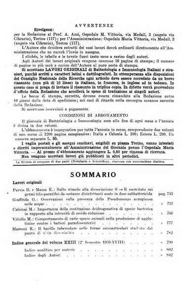 Giornale di batteriologia e immunologia bollettino clinico ed amministrativo dell'Ospedale Maria Vittoria