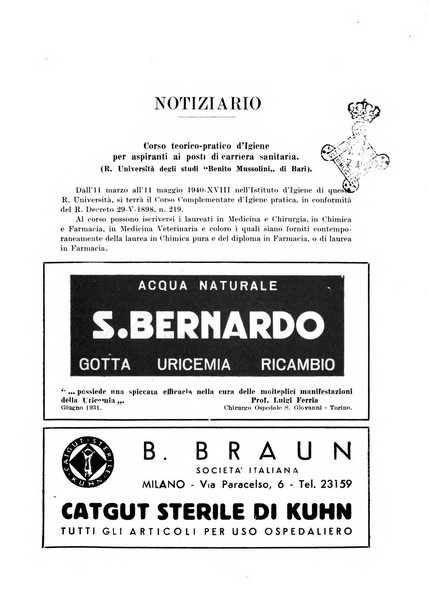 Giornale di batteriologia e immunologia bollettino clinico ed amministrativo dell'Ospedale Maria Vittoria