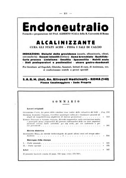 Giornale di batteriologia e immunologia bollettino clinico ed amministrativo dell'Ospedale Maria Vittoria