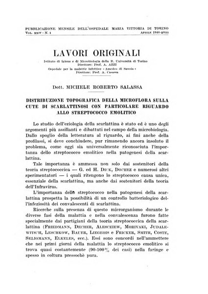 Giornale di batteriologia e immunologia bollettino clinico ed amministrativo dell'Ospedale Maria Vittoria