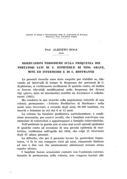 Giornale di batteriologia e immunologia bollettino clinico ed amministrativo dell'Ospedale Maria Vittoria