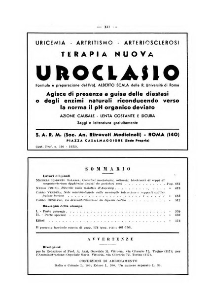 Giornale di batteriologia e immunologia bollettino clinico ed amministrativo dell'Ospedale Maria Vittoria