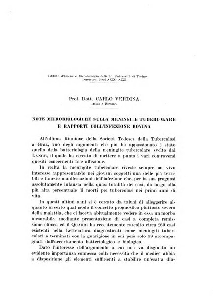 Giornale di batteriologia e immunologia bollettino clinico ed amministrativo dell'Ospedale Maria Vittoria