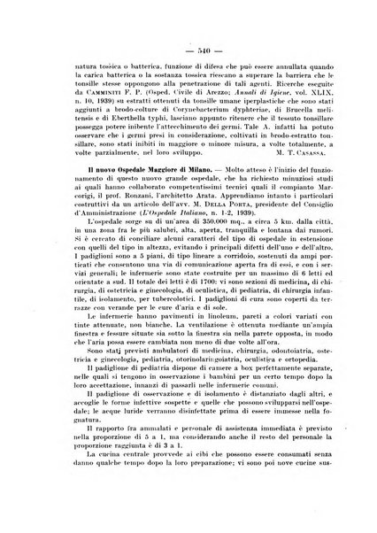 Giornale di batteriologia e immunologia bollettino clinico ed amministrativo dell'Ospedale Maria Vittoria