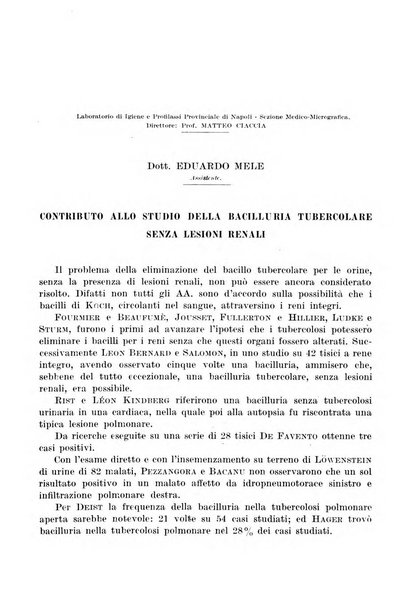 Giornale di batteriologia e immunologia bollettino clinico ed amministrativo dell'Ospedale Maria Vittoria