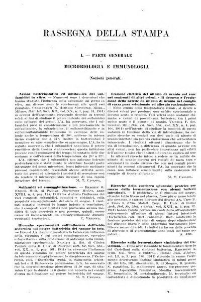 Giornale di batteriologia e immunologia bollettino clinico ed amministrativo dell'Ospedale Maria Vittoria