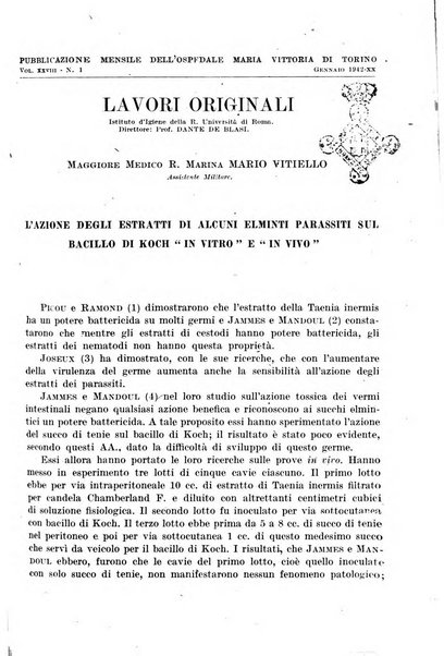 Giornale di batteriologia e immunologia bollettino clinico ed amministrativo dell'Ospedale Maria Vittoria