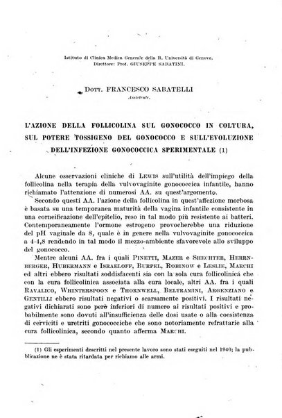 Giornale di batteriologia e immunologia bollettino clinico ed amministrativo dell'Ospedale Maria Vittoria