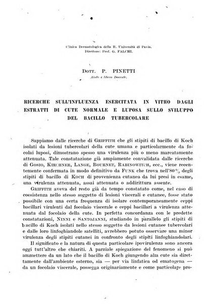 Giornale di batteriologia e immunologia bollettino clinico ed amministrativo dell'Ospedale Maria Vittoria