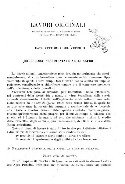 Giornale di batteriologia e immunologia bollettino clinico ed amministrativo dell'Ospedale Maria Vittoria