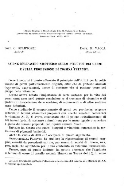 Giornale di batteriologia e immunologia bollettino clinico ed amministrativo dell'Ospedale Maria Vittoria