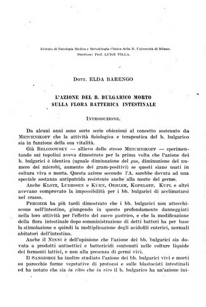 Giornale di batteriologia e immunologia bollettino clinico ed amministrativo dell'Ospedale Maria Vittoria