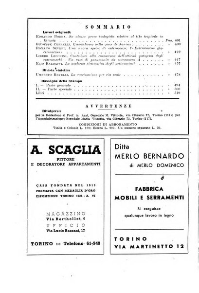 Giornale di batteriologia e immunologia bollettino clinico ed amministrativo dell'Ospedale Maria Vittoria