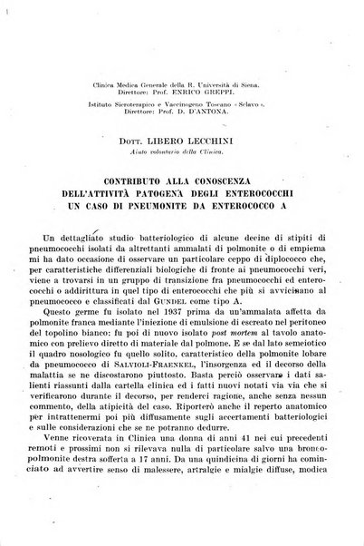 Giornale di batteriologia e immunologia bollettino clinico ed amministrativo dell'Ospedale Maria Vittoria