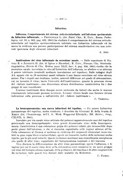 Giornale di batteriologia e immunologia bollettino clinico ed amministrativo dell'Ospedale Maria Vittoria