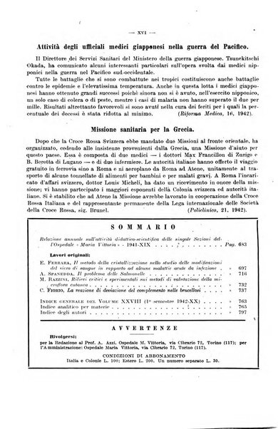 Giornale di batteriologia e immunologia bollettino clinico ed amministrativo dell'Ospedale Maria Vittoria