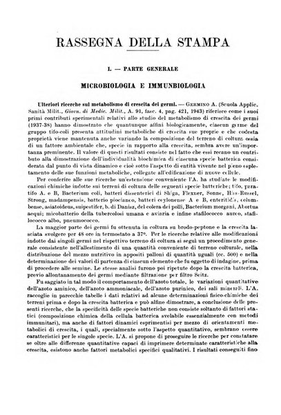 Giornale di batteriologia e immunologia bollettino clinico ed amministrativo dell'Ospedale Maria Vittoria