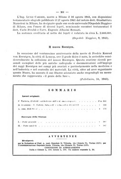 Giornale di batteriologia e immunologia bollettino clinico ed amministrativo dell'Ospedale Maria Vittoria