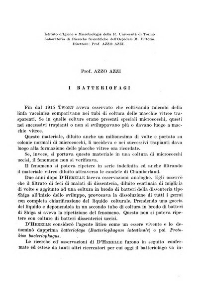 Giornale di batteriologia e immunologia bollettino clinico ed amministrativo dell'Ospedale Maria Vittoria