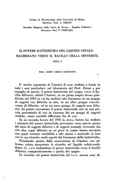 Giornale di batteriologia e immunologia bollettino clinico ed amministrativo dell'Ospedale Maria Vittoria