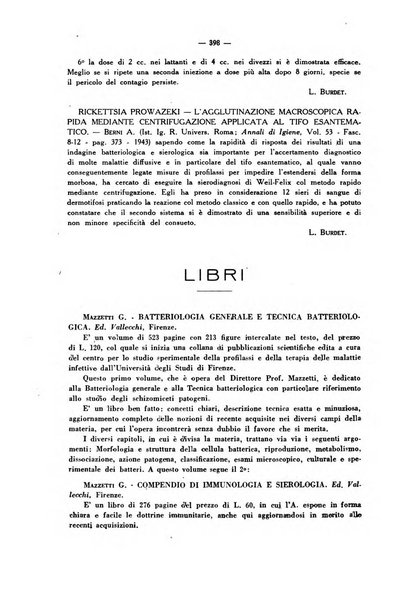 Giornale di batteriologia e immunologia bollettino clinico ed amministrativo dell'Ospedale Maria Vittoria