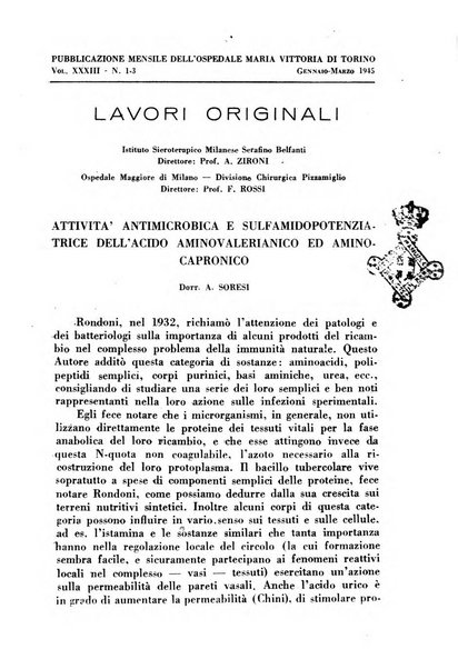 Giornale di batteriologia e immunologia bollettino clinico ed amministrativo dell'Ospedale Maria Vittoria