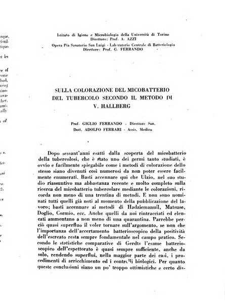 Giornale di batteriologia e immunologia bollettino clinico ed amministrativo dell'Ospedale Maria Vittoria