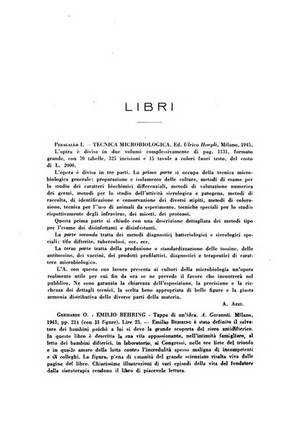 Giornale di batteriologia e immunologia bollettino clinico ed amministrativo dell'Ospedale Maria Vittoria