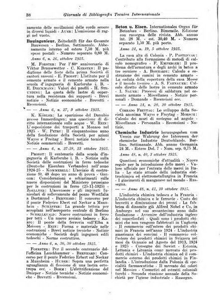 Giornale di bibliografia tecnica internazionale