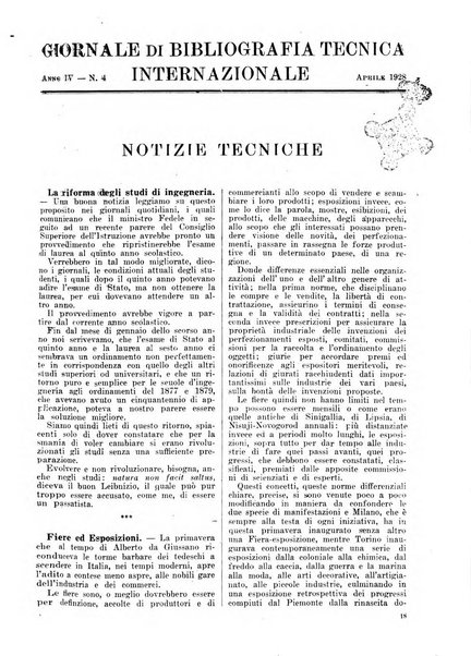 Giornale di bibliografia tecnica internazionale