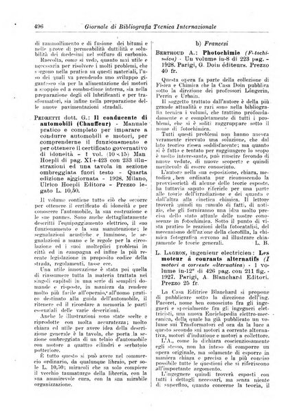 Giornale di bibliografia tecnica internazionale