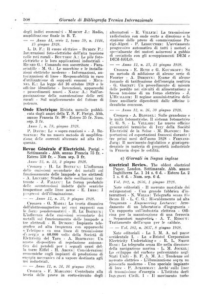 Giornale di bibliografia tecnica internazionale