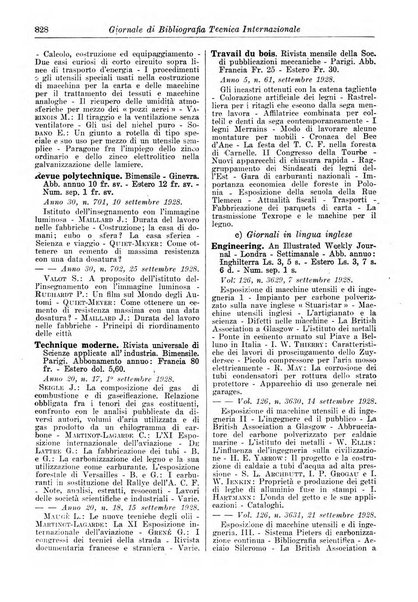 Giornale di bibliografia tecnica internazionale