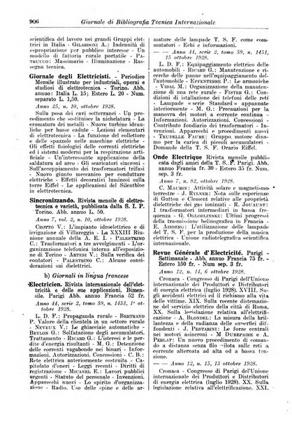 Giornale di bibliografia tecnica internazionale