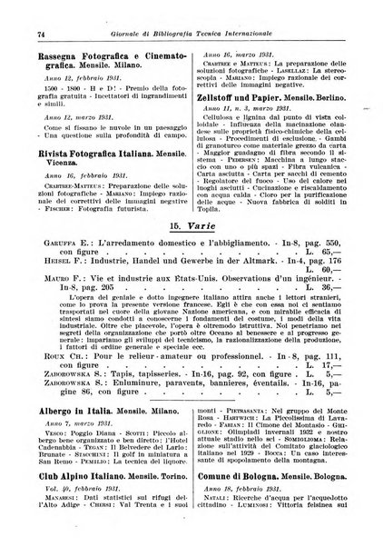 Giornale di bibliografia tecnica internazionale