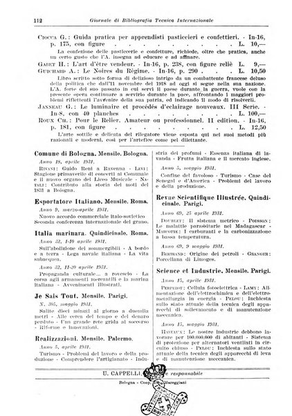 Giornale di bibliografia tecnica internazionale