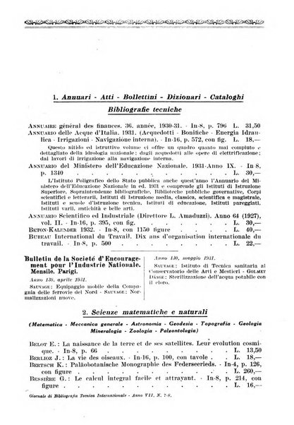 Giornale di bibliografia tecnica internazionale