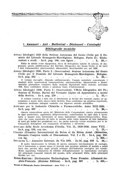 Giornale di bibliografia tecnica internazionale