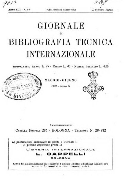 Giornale di bibliografia tecnica internazionale