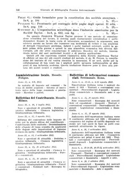 Giornale di bibliografia tecnica internazionale