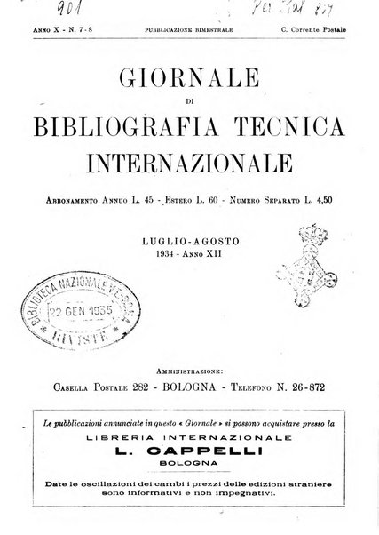 Giornale di bibliografia tecnica internazionale