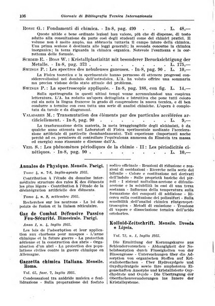 Giornale di bibliografia tecnica internazionale