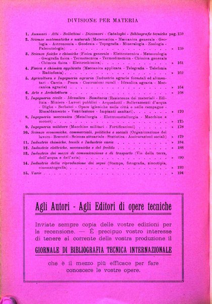 Giornale di bibliografia tecnica internazionale